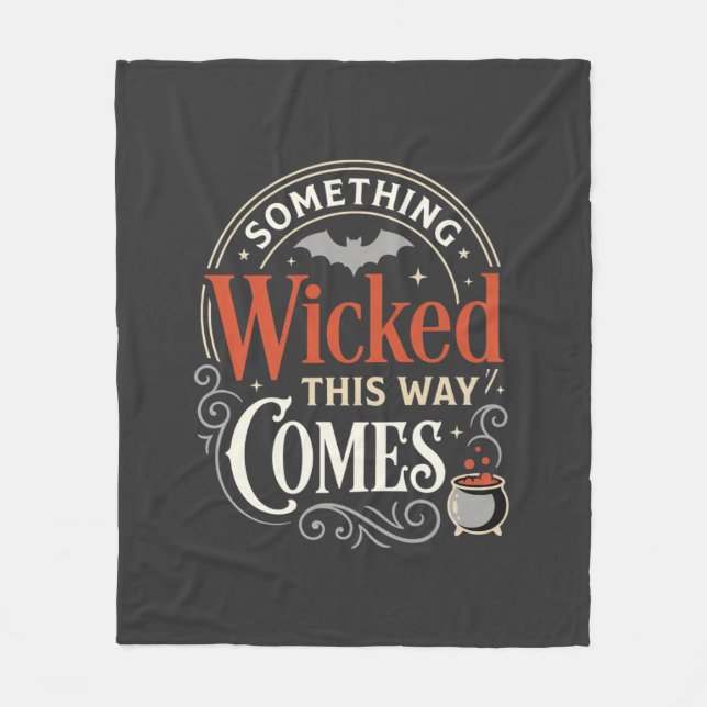 Wicked This Way Comes Halloween Design_1 Fleece Blanket (Front)