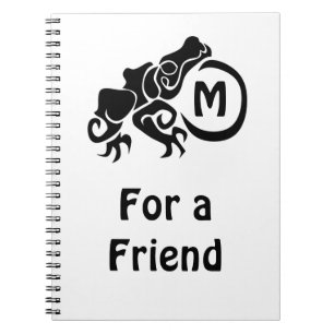 Wicked Tribal Frog Monogram Notebook