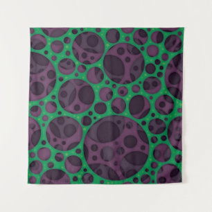 Wicked Trippy Abstract Slime Holes Design Pattern Tapestry
