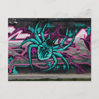 Wicked Turquoise Spider Postcard