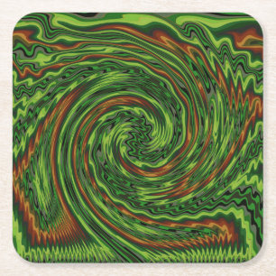 Wicked Twist Square Paper Coaster
