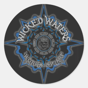 Wicked Waters Main Logo Classic Round Sticker