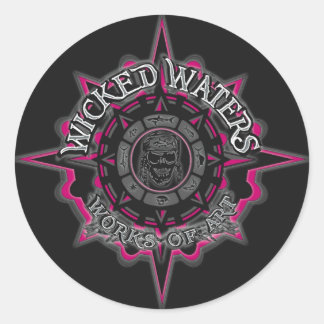 Wicked Waters Pink Logo Stickers