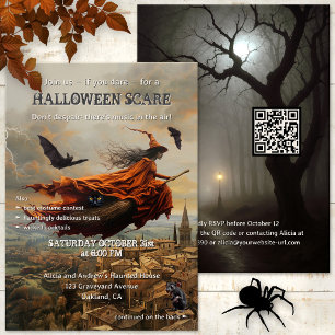 Wicked Witch Adult Halloween Scare  Invitation