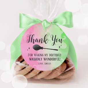 Wicked Witch Birthday Round Favour Tags