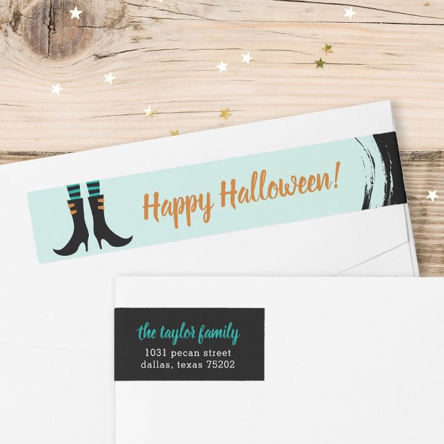 Wicked Witch Boots Halloween Address Labels (Creator Uploaded)