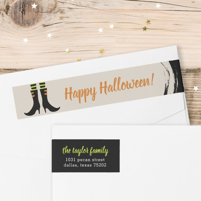 Wicked Witch Boots Halloween Address Labels (Creator Uploaded)
