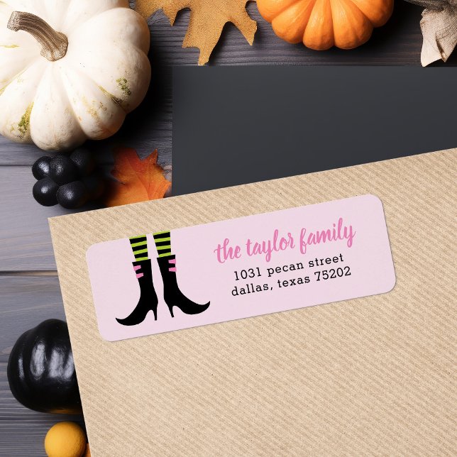 Wicked Witch Boots Halloween Address Labels (Creator Uploaded)
