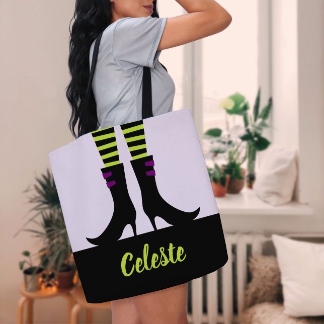 Wicked Witch Boots Monogrammed Trick or Treat Tote Bag (Creator Uploaded)