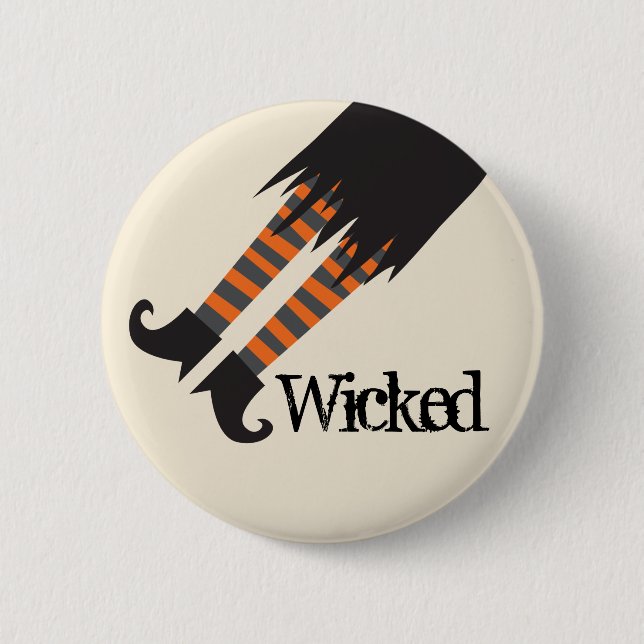 Wicked Witch Funny Halloween 6 Cm Round Badge (Front)