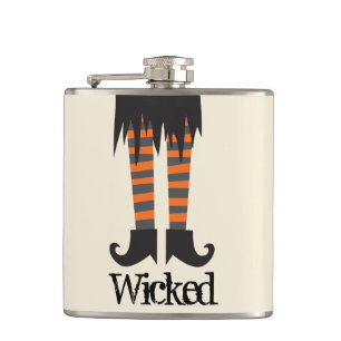 Wicked Witch Funny Halloween Hip Flask