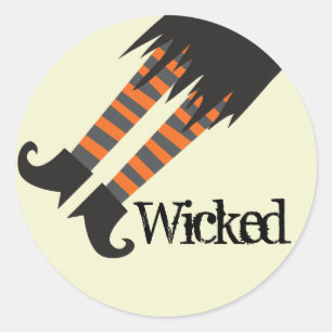 Wicked Witch Halloween Classic Round Sticker