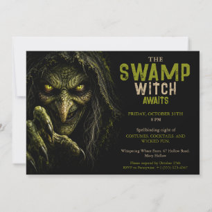 Wicked Witch Halloween Costume Party Invitation