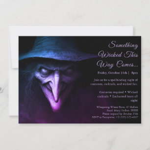 Wicked Witch Halloween Costume Party Invitation