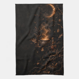 Wicked Witch Halloween Costume Party Tea Towel