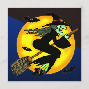 Wicked Witch Halloween Party Invitation