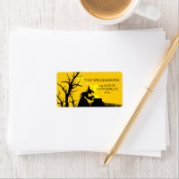 Wicked Witch Silhouette Halloween Address