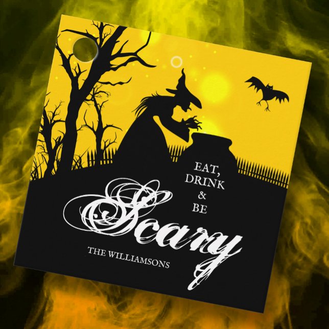 Wicked Witch Silhouette Halloween Favour Tags (Creator Uploaded)