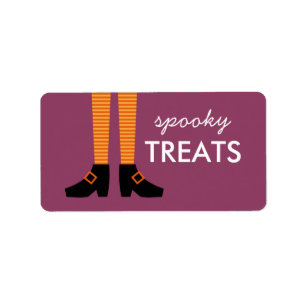 Wicked Witch Spooky Treats Label