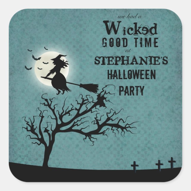 Wicked Witch Square Sticker (Front)