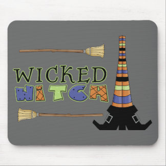 Wicked Witch Stockings Boot Broom Stick Mouse Mat