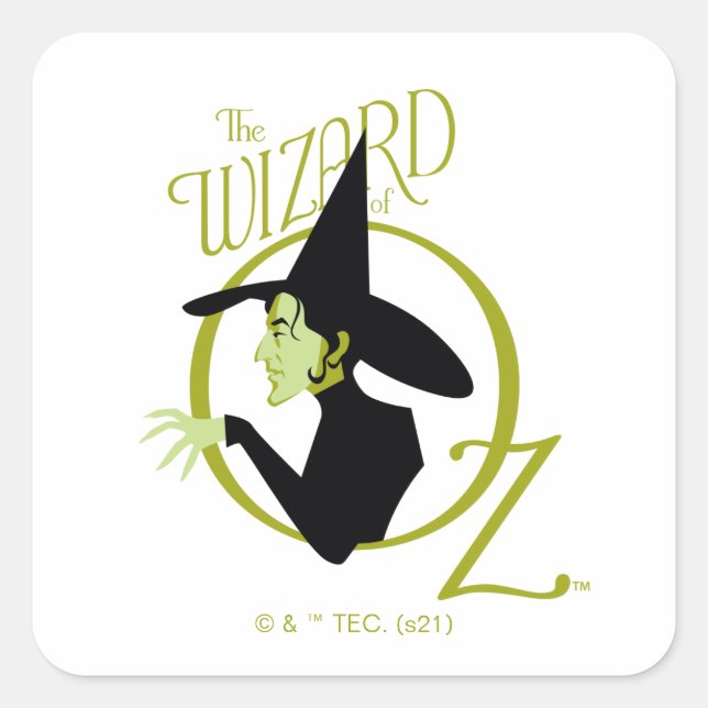 Wicked Witch™ The Wizard Of Oz™ Logo Square Sticker (Front)