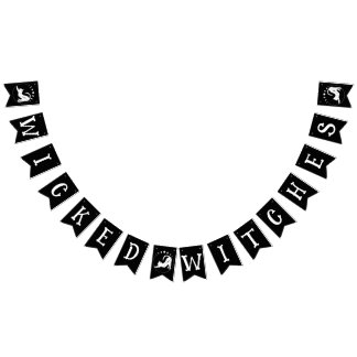 Wicked Witches Celestial Cat Halloween  Bunting