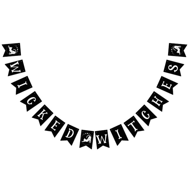 Wicked Witches Celestial Cat Halloween  Bunting (All)