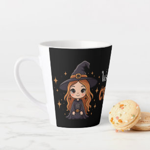 Wickedly Cute Halloween Witch Spooky Adorable Latte Mug