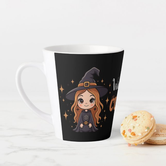 Wickedly Cute Halloween Witch | Spooky Adorable  Latte Mug (In Situ)