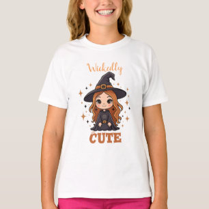 Wickedly Cute Halloween Witch   Spooky Adorable  T-Shirt