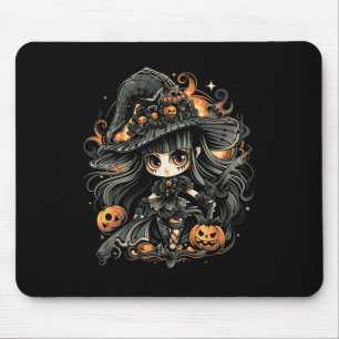 Wickedly Enchanting Halloween Witch Art Mouse Mat