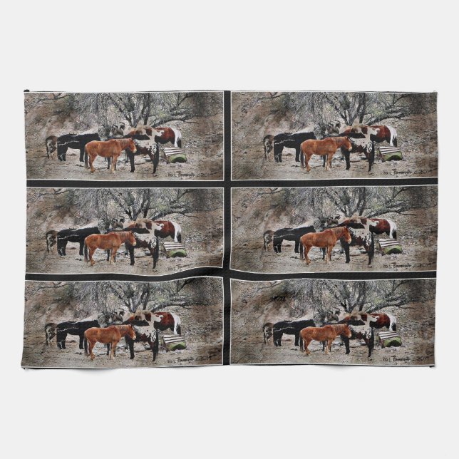 Wickenburg Horses Kitchen Towel (Horizontal)