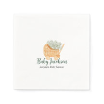 Wicker & Baby's Breath - Sage Green