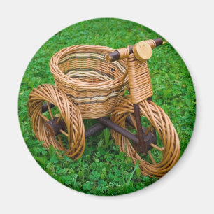 Wicker Basket Furniture In A Bike Shape On The Gra Magnet