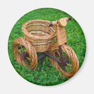 Wicker Basket Furniture In A Bike Shape On The Gra Magnet