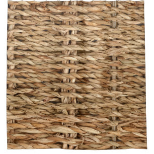 Wicker basket, high-resolution texture. shower curtain