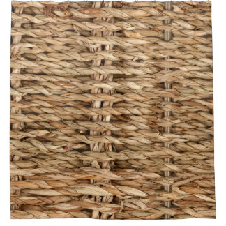 Wicker basket, high-resolution texture. shower curtain