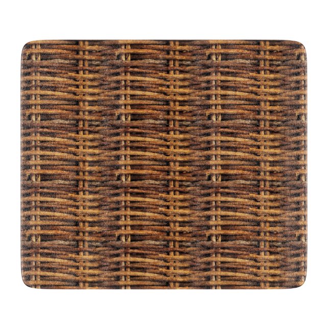 Wicker Basket Pattern Cutting Board (Front)