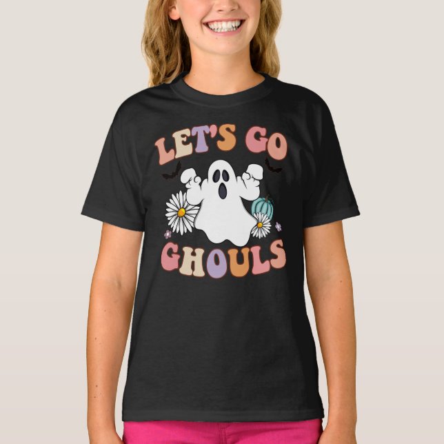 Wicker Cute Ghost Halloween T-Shirt (Front)