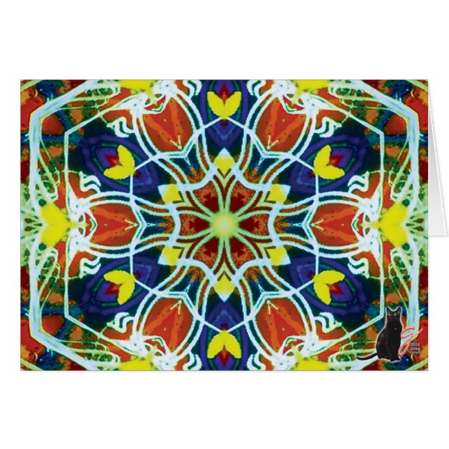 Wicker KC Kaleidoscope Greeting Card (Front Horizontal)
