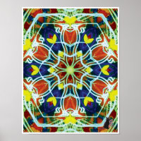 Wicker Kinetic Collage Kaleidoscope Poster