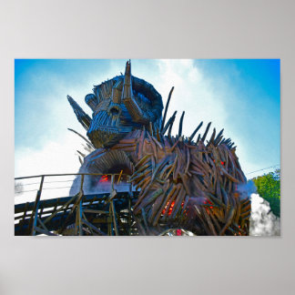 Wicker Man Statue | Alton Towers Resort Poster