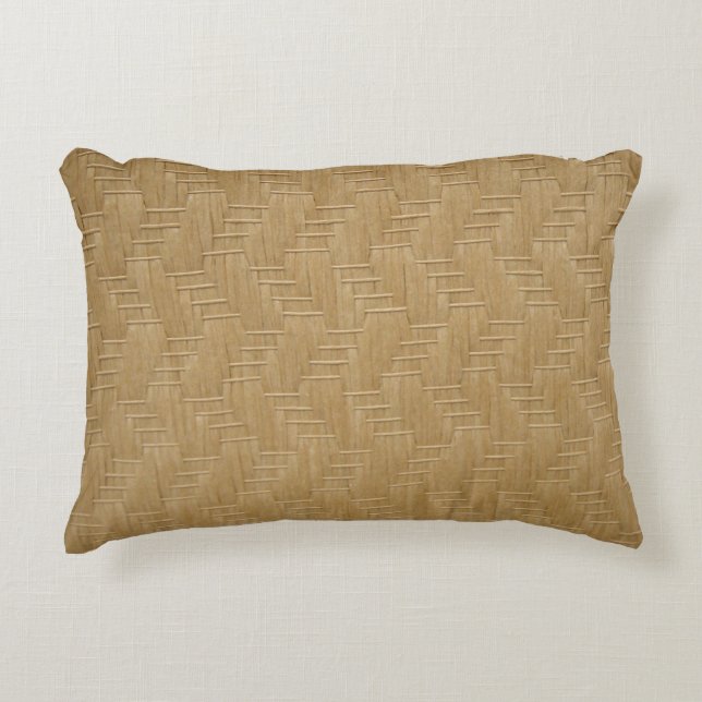 WICKER PATTERN DECORATIVE CUSHION (Front)