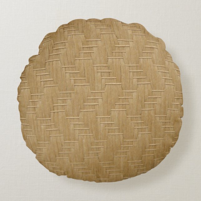 WICKER PATTERN ROUND CUSHION (Front)