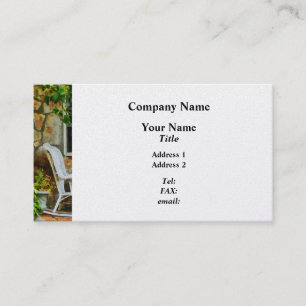 Wicker Rocking Chair on Porch - Platinum Business Card