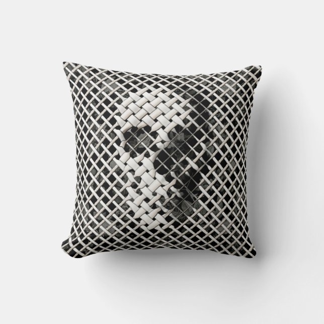 Wicker Skull Cushion (Front)