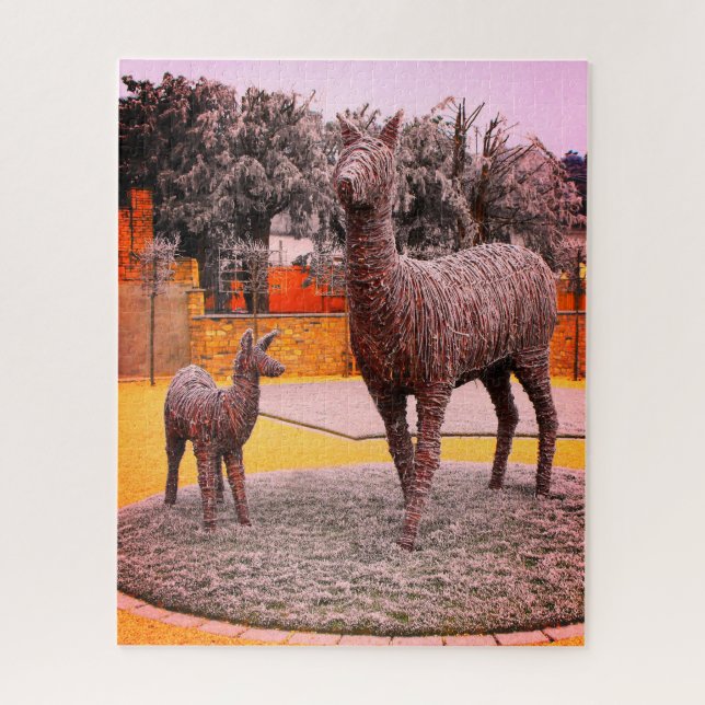 Wickerwork deer jigsaw puzzle (Vertical)