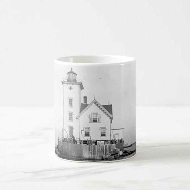 Wickford Harbour Lighthouse Coffee Mug (Center)