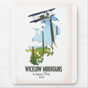 wicklow mountains national park ireland map mouse mat